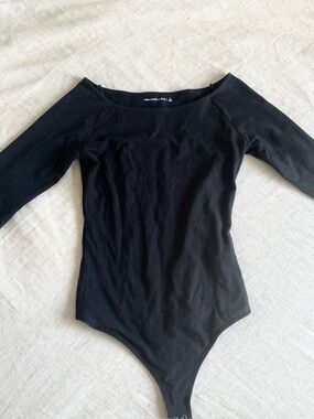 Abercrombie & Fitch Black Boat Neck Bodysuit